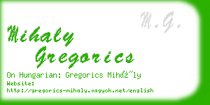 mihaly gregorics business card